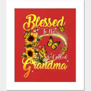 Blessed to be called Grandma Sunflower Lovers Posters and Art